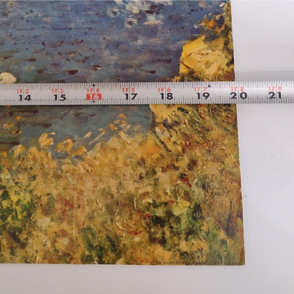Vtg Claude Monet Bassin D' Argenteuil Lithograph  16 X 20 Victorian Art Sailboat - Picture 9 of 9